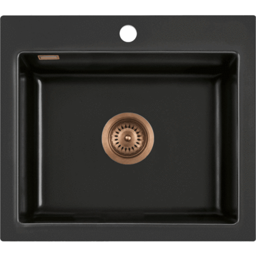 Mera 57 kjøkkenvask, 57,5x51 cm, sort