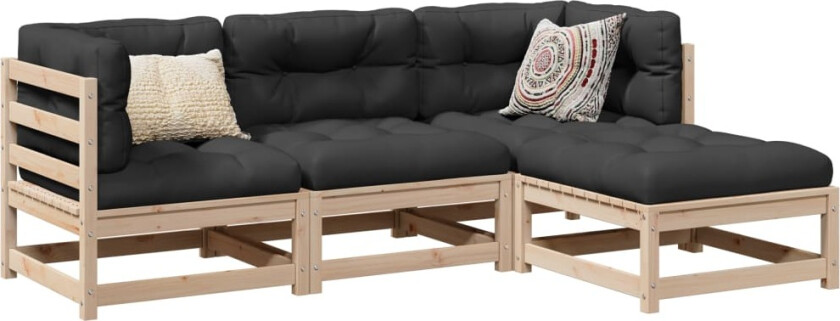 Hagesofasett 4 deler heltre furu