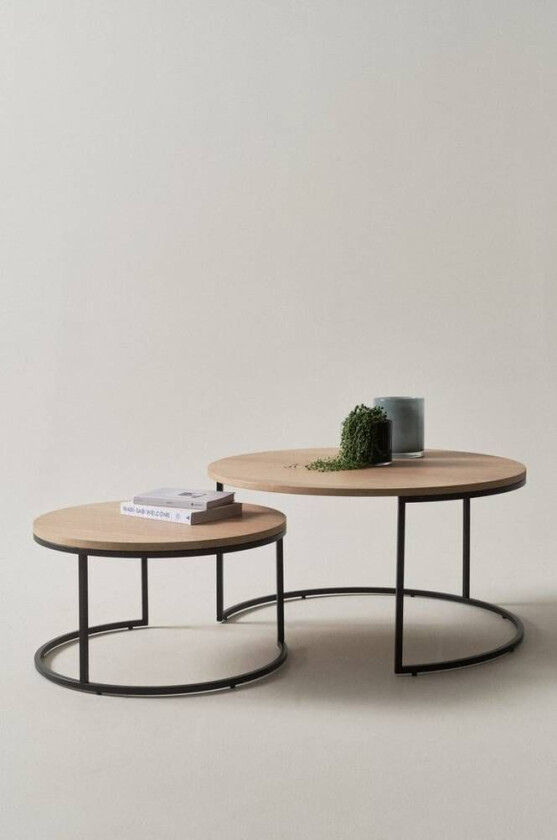 Bilde av REDMOND sofabord 2 deler diameter 63 cm/ diameter 86 cm Eik