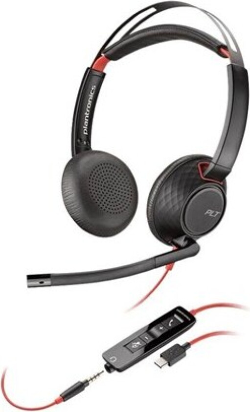 5220 Blackwire Usb C Hodesett 3,5 Mm Jakk, Usb-c Stereo Svart