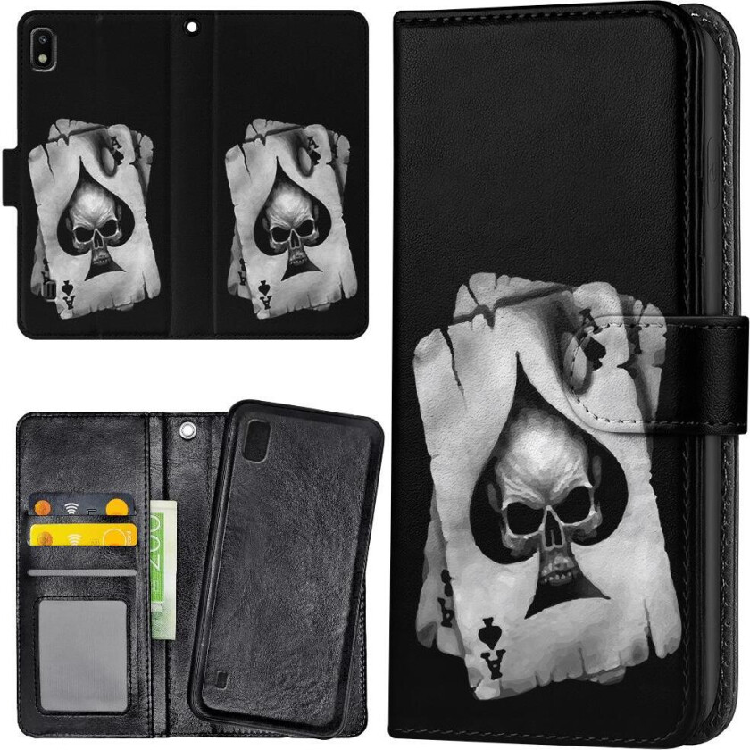 Samsung Galaxy A10 - Lommebok Deksel Dødningehode Kortstokk