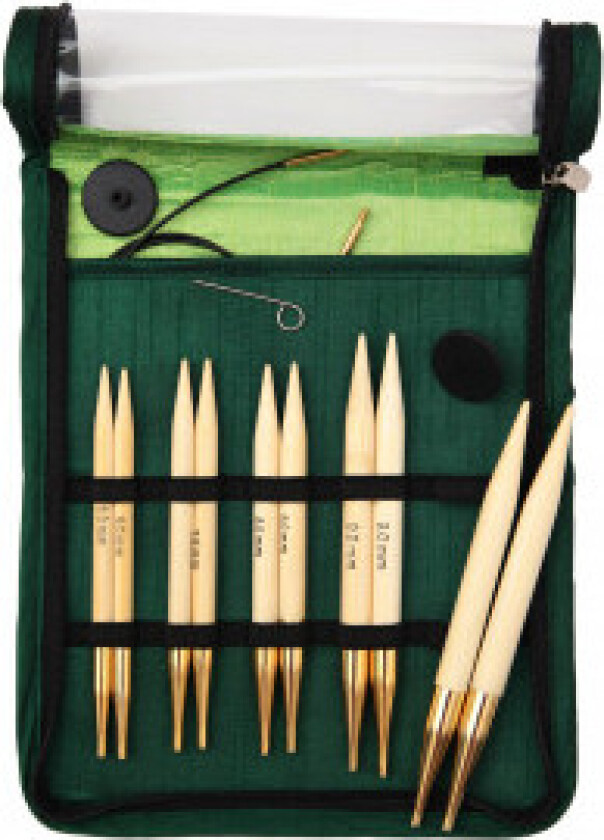 Bamboo Utskiftbart rundpinnesett Bambus 60-80-100 cm 6-10 mm 5