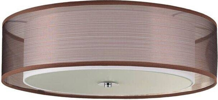 Tobia stofftaklampe, Organza, brun