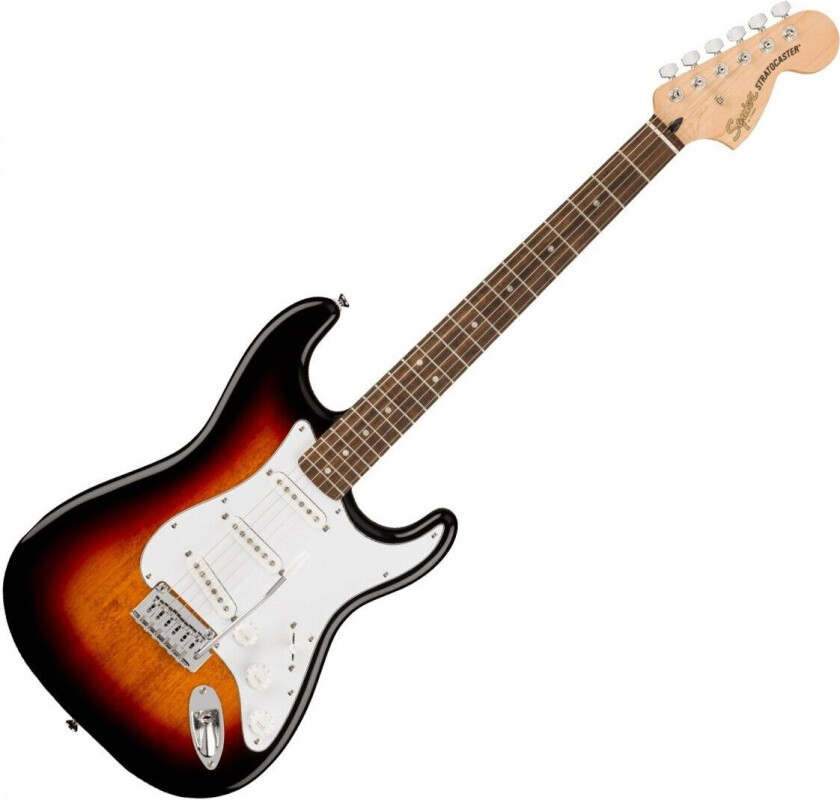 Squier Affinity Series Stratocaster 3-Color Sunburst, White Pg, Laurel Fb