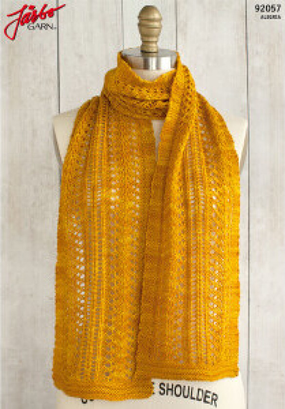 Sage Smudging Scarf - Sjal Strikkepakke 160x22,5cm - 160 x 22,5 cm