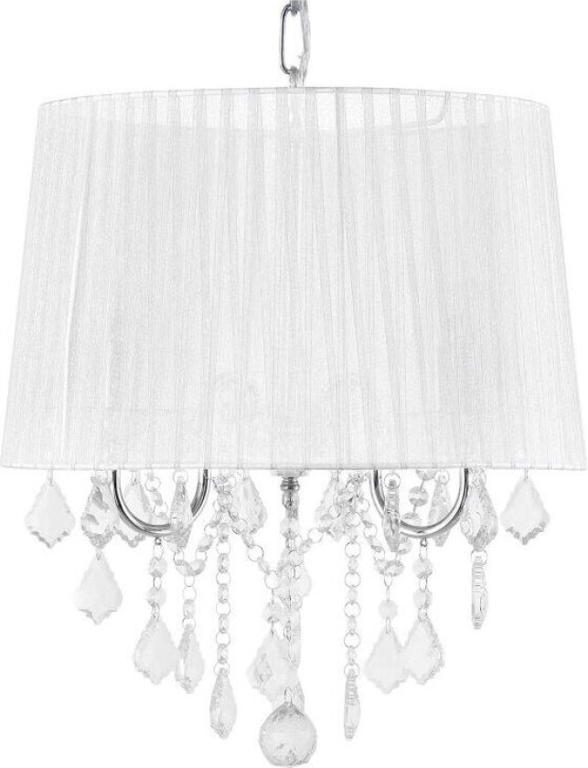 Pendel Hengelampe Grå Skygge Glamour Krystallkrone med 3 lys