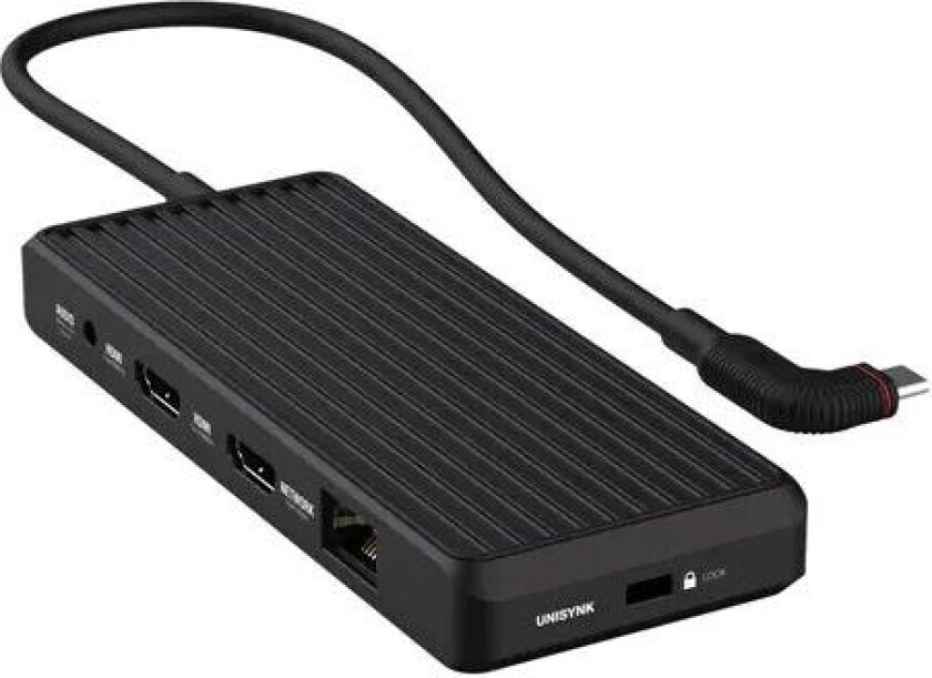 USB-C-Hub 10 porter for to skjermer Windows