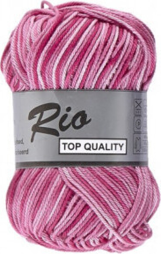 Lammy Rio Garn Print 630 Rosa/Kerise/Lilla 50 gram