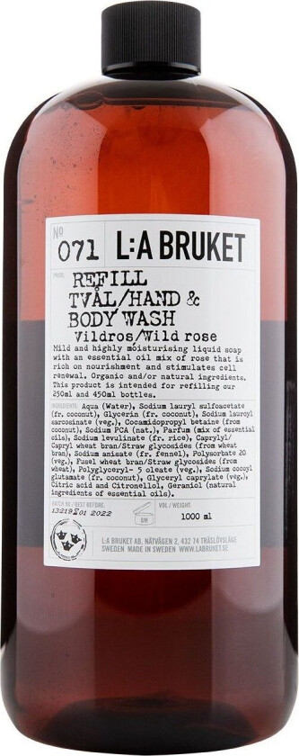 Refill Flytande Tvål Vildros 1000 ml