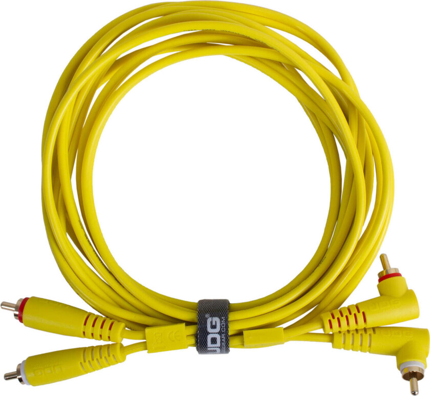 Gear Lydkabel 2x Rca - 2x Vinkel Rca Yellow 3m