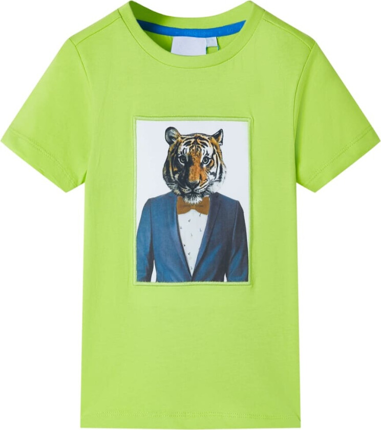 T-skjorte for barn med korte ermer limett 116