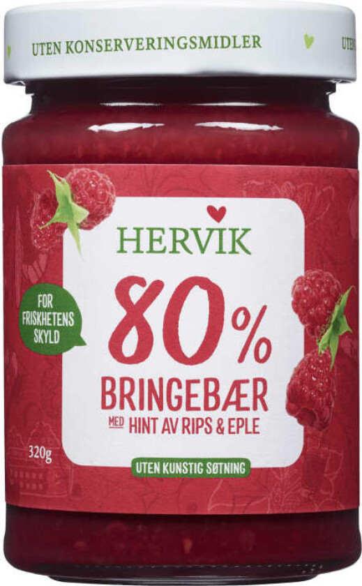 Bringebær/Rips Naturlig Lett 320g