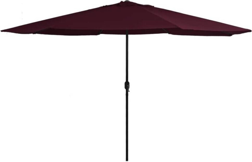 Parasoll med metallstang 400 cm vinrød