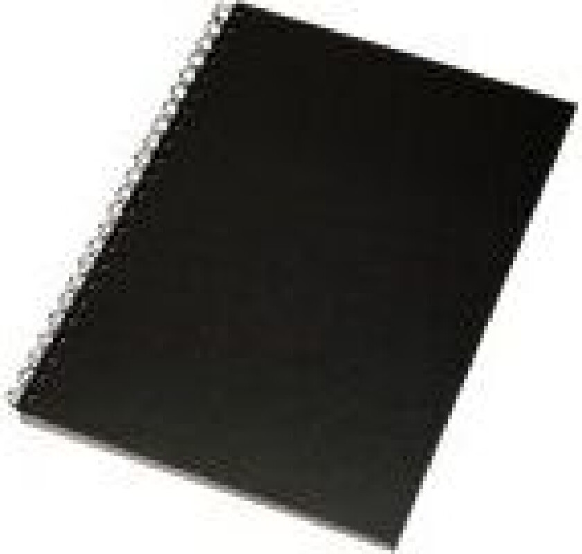 Memo Art - Notisblokk - spiralbundet - A4 - 80 ark - linjert - svart