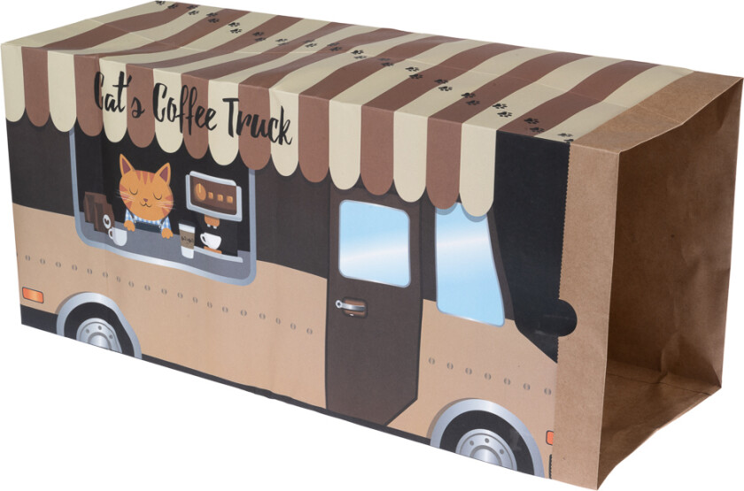 20% rabatt! TIAKI kattetunneller -Tunnel Coffee Truck: L 60 x B 22 x H 27 cm