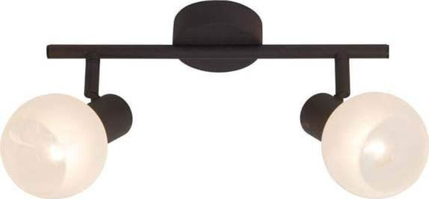 Gabon, Overflateegnet, E14, 2 ampuller, LED, Brun, Hvit