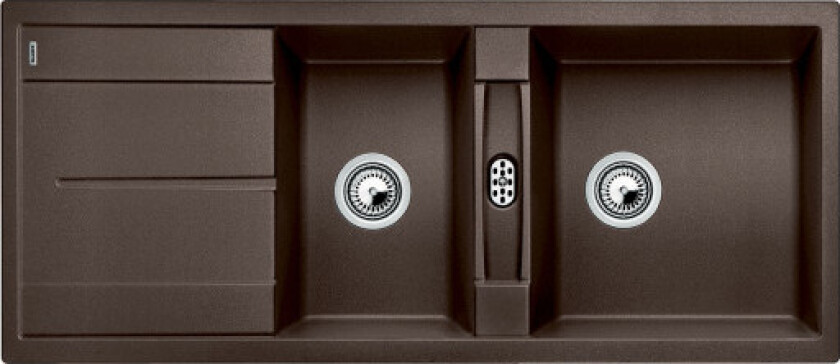 Metra 8S kjøkkenvask, 116x50 cm, brun