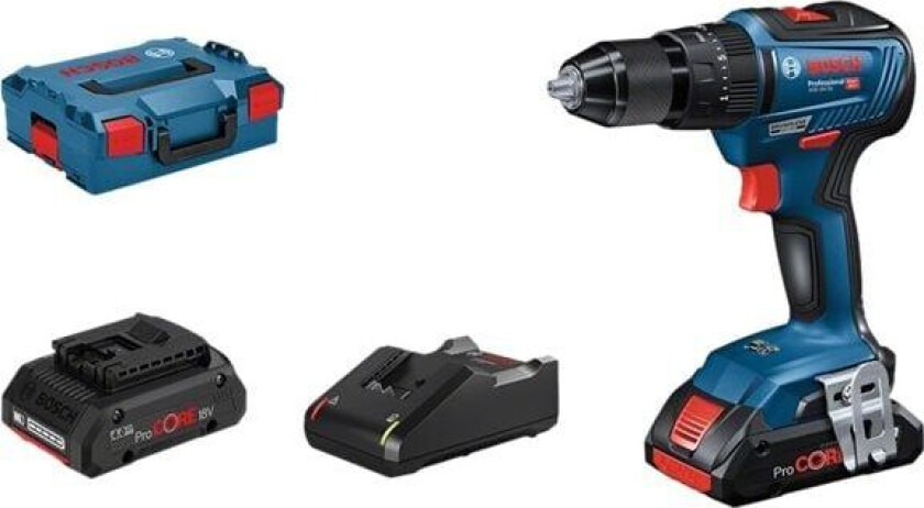 Bilde av SLAGBOREMASKINE GSB 18V-55 2X4A PC LBOXX