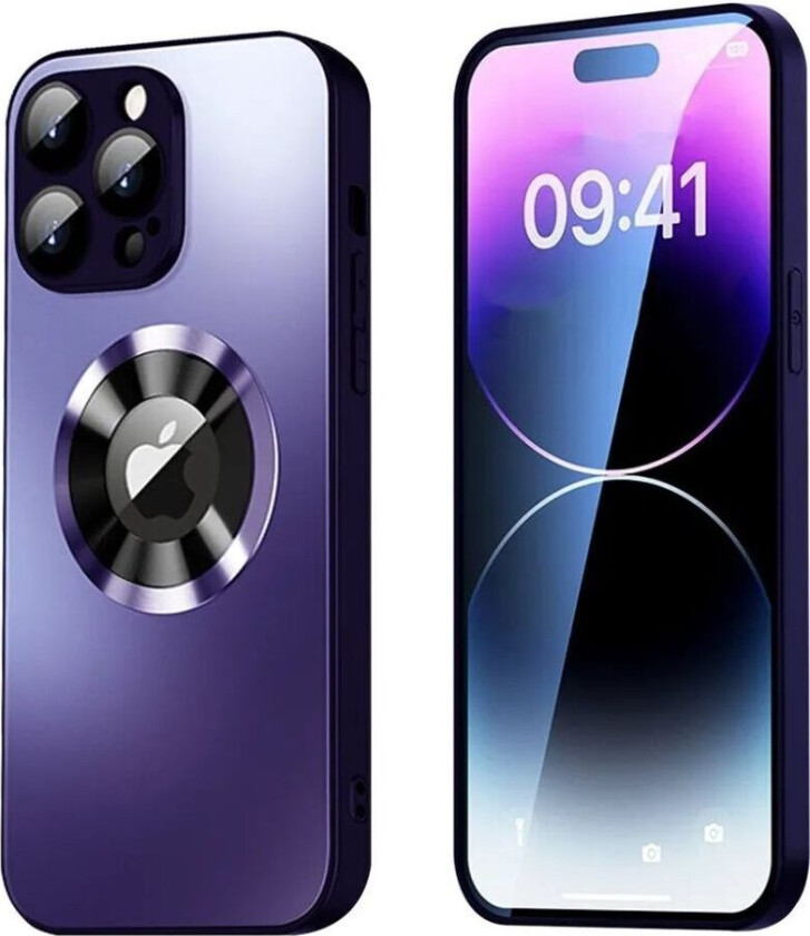 SiGN magnetisk deksel til iPhone 14 Pro Max med linsebeskyttelse og logovisning - lilla