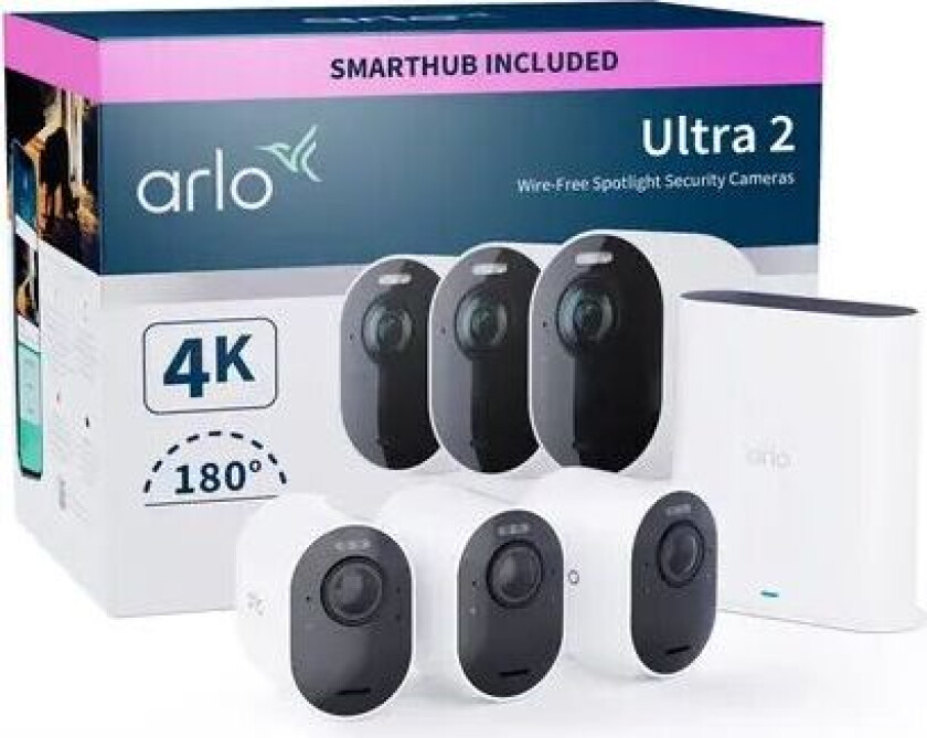 Arlo Ultra 2 spotlight camera - 3-pack Vit