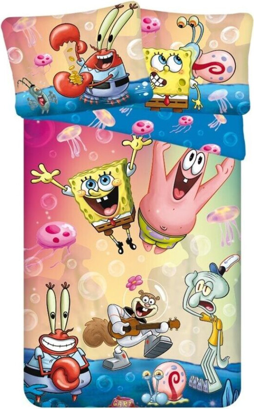 SpongeBob Party Sengetøy Sengesett 140x200+70x90 cm