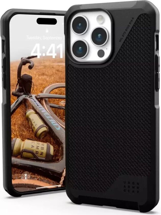 iPhone 15 Pro Max METROPOLIS LT Series Deksel - DuPont™ Kevlar - MagSafe Kompatibel - Black