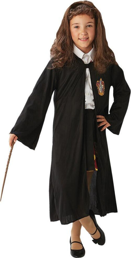Hermione kappe og parykk (4-8 år) gryffindor harry potter