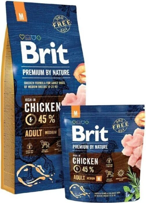 Brit Premium By Nature Dog Adult Medium Chicken (15 kg)