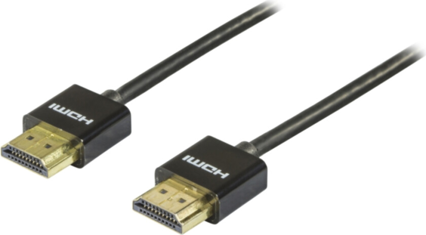 tynn HDMI-kabel, 1m, svart