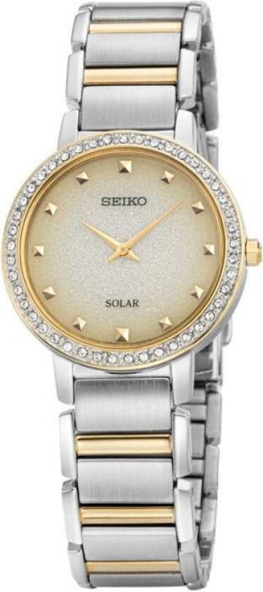 Seiko Caprice Solar Classic SUP448P1 - Kvarts - Sølv - Dameklokker - Rustfritt stål - ledd m/pin - Mineral