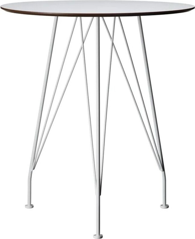 Desirée kafébord Hvit, Ø 64 cm, hvitlakkert understell