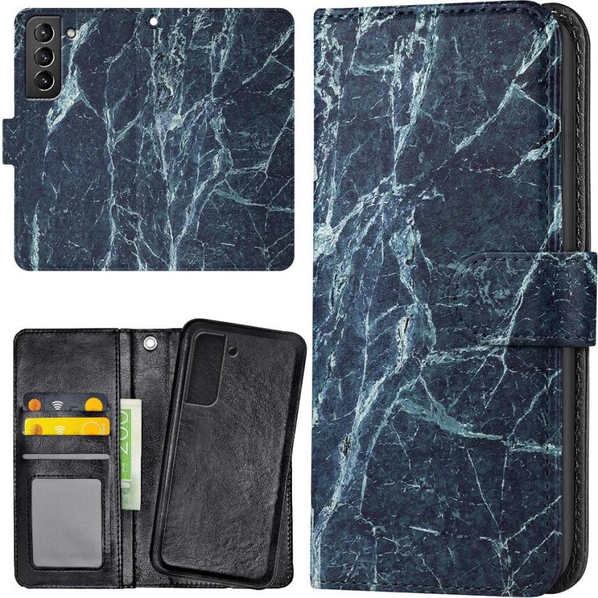 Samsung Galaxy S21 FE 5G - Lommebok Deksel Marmor