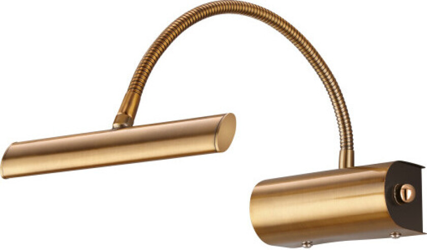 Curtis vegglampe, antikk messing