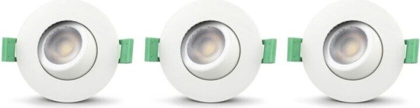 Sanna Dimbar Infälld downlight 3000K/4000K 520lm IP65 3-pack Vit