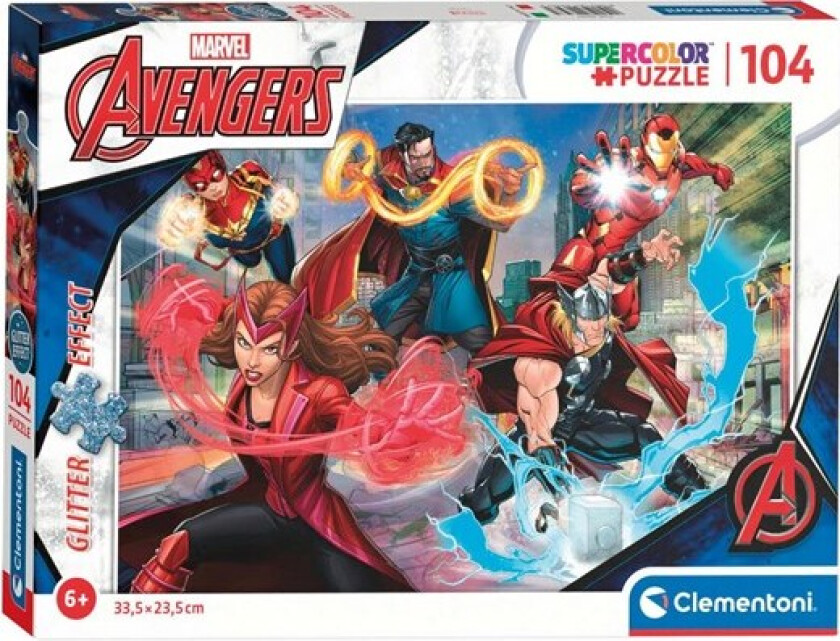 Glitter Puzzle The Avengers 104st. Gulv