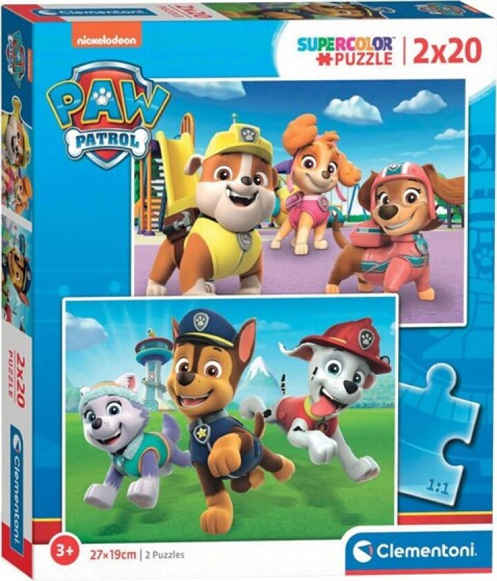 Jigsaw Puzzle Paw Patrol 2x20st. Gulv
