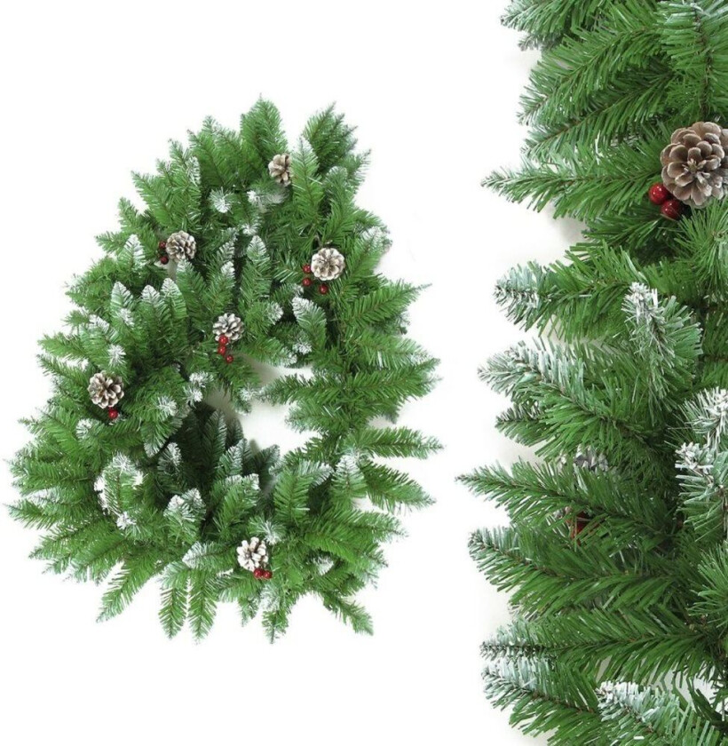 Julekrans PVC Grønn Naturlig Ananas 270 x 28 x 14 cm