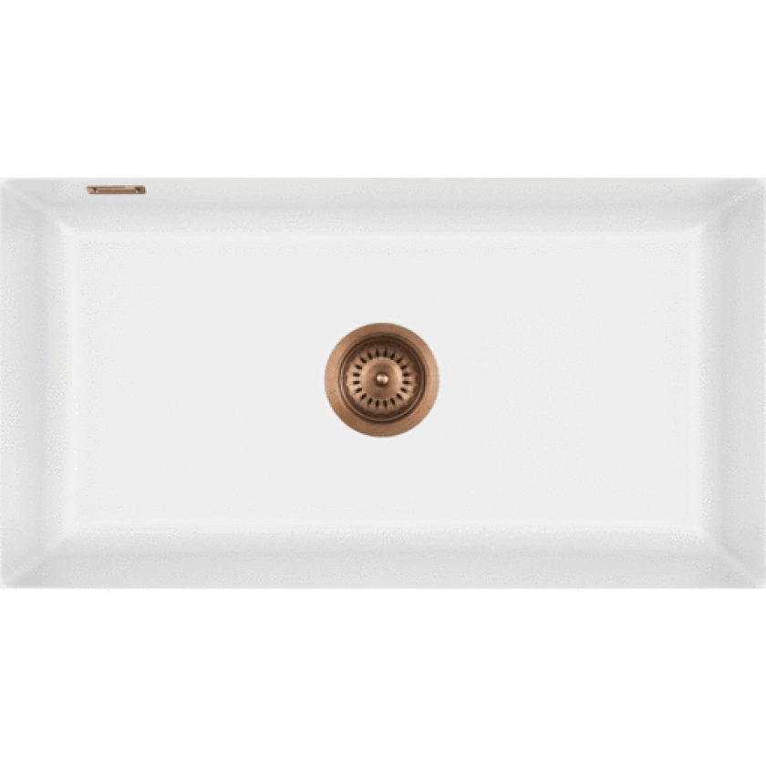 Mera 80U kjøkkenvask, 77,6x44,1 cm, matt hvit