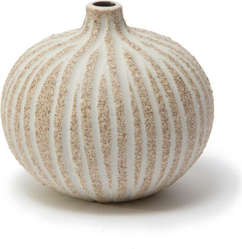 Bari vase Stonestripe brown medium grov, S