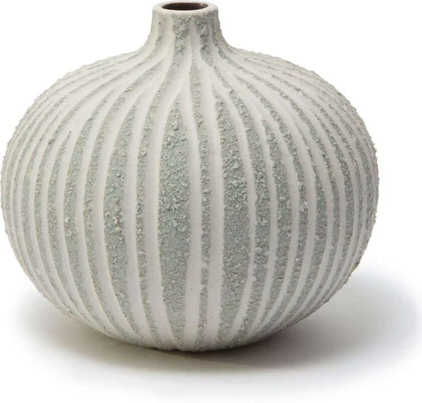 Bari vase Stonestripe light grey rough, M