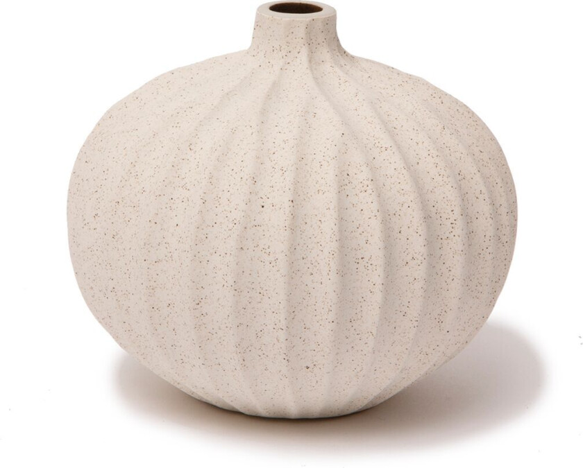 Bari vase Sand white light deep line, M