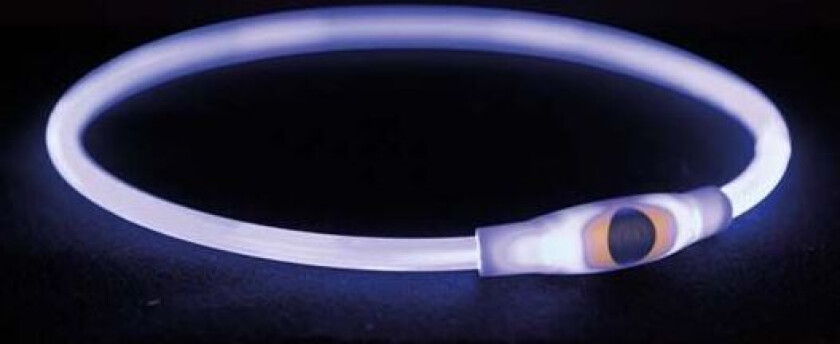 Flash Light Skinnende Hundehalsbånd Blå (65 cm)