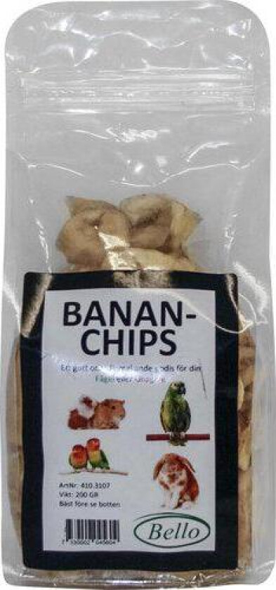 Bananchips fugl og smådyrsnacks
