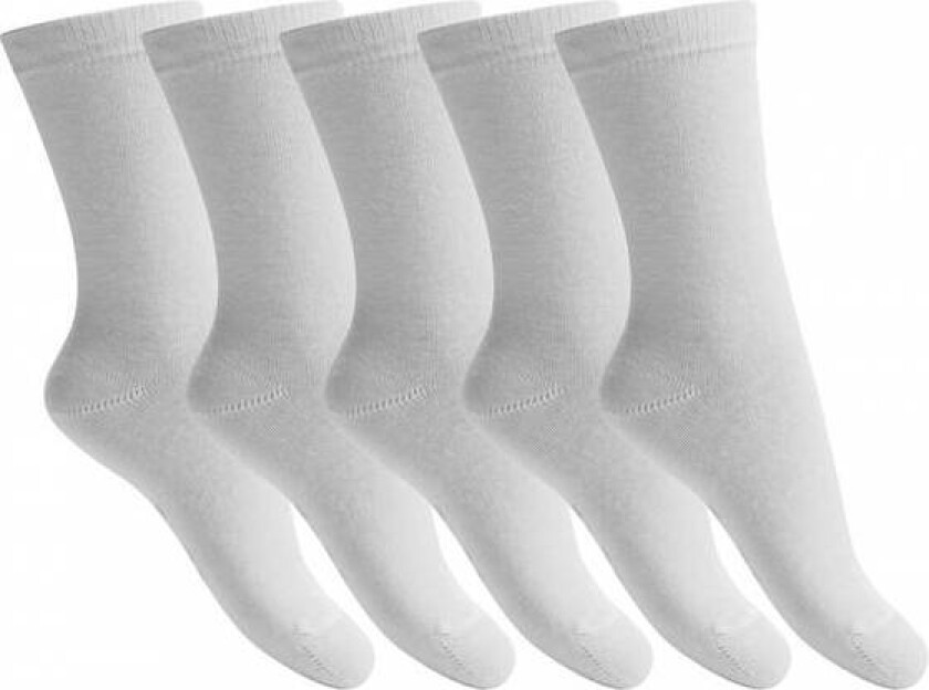 - 5 pk Sokker i Bomull Hvit