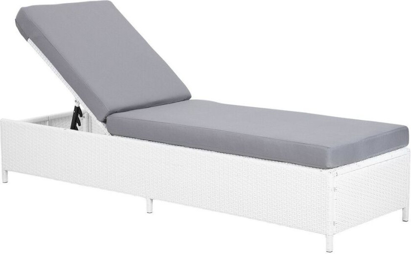 Solseng Hvit Kunstrotting med Justerbar Nakkestøtte med Pute