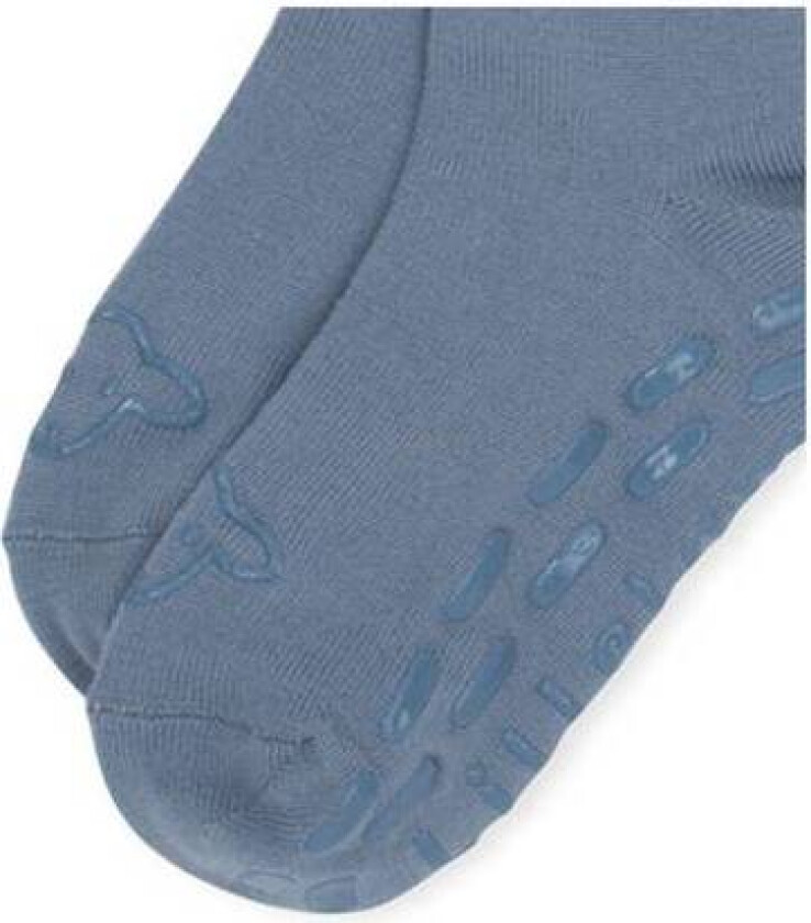 Lillelam - Strømpebukse Ull Antiskli Mellomblå