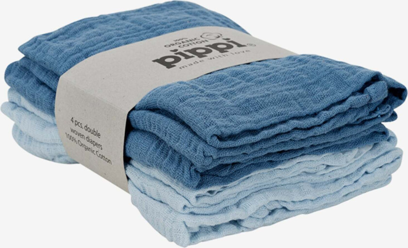 Økologisk Klut Muslin 4-pack - Baby Blue