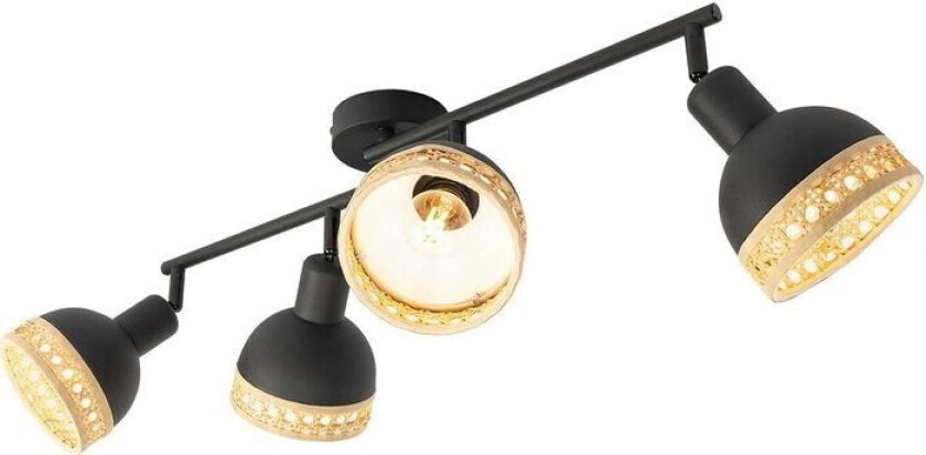 Lonnaris spotlight, rotting, svart, 4 lk