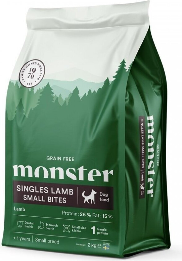 Monster Dog Adult Grain Free Singles Lamb Small Bites (12 kg)