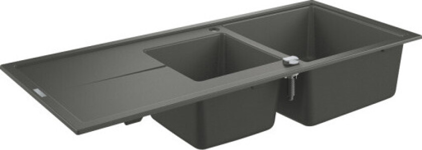 K400 kjøkkenvask, 116x50 cm, grå